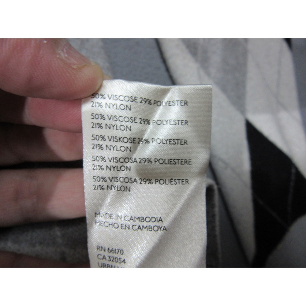 Maeve Anthropologie Sweater Womens XL Black White Argyle Mock Neck Preppy - Picture 7 of 12